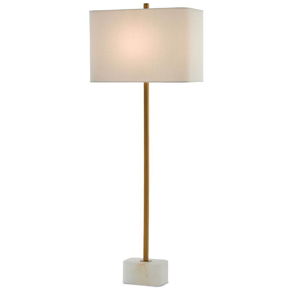 Currey & Company 6000-0293 Felix Table Lamp in Natural/Antique Brass