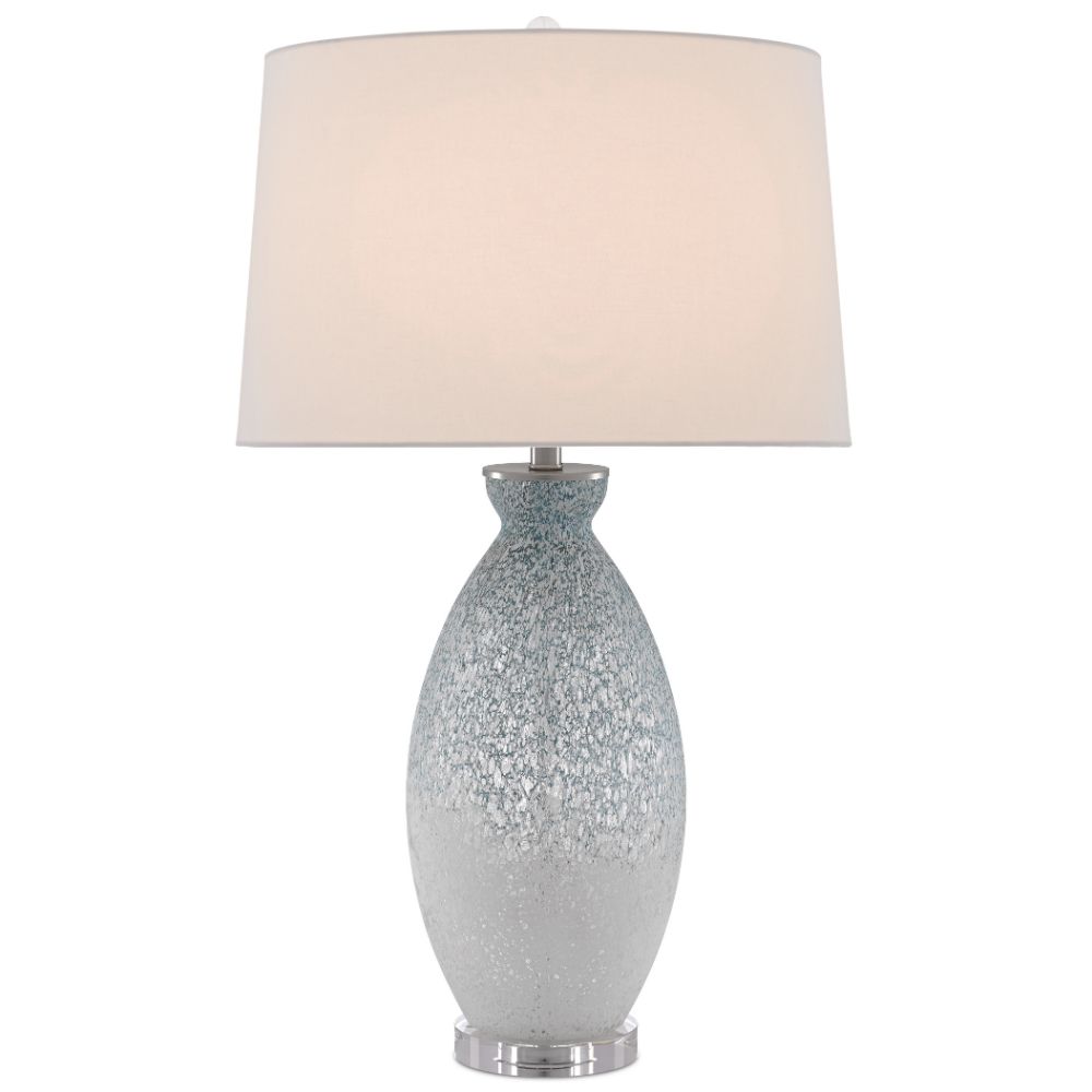 Currey & Company 6000-0467 Hatira Table Lamp in Pale Blue/White