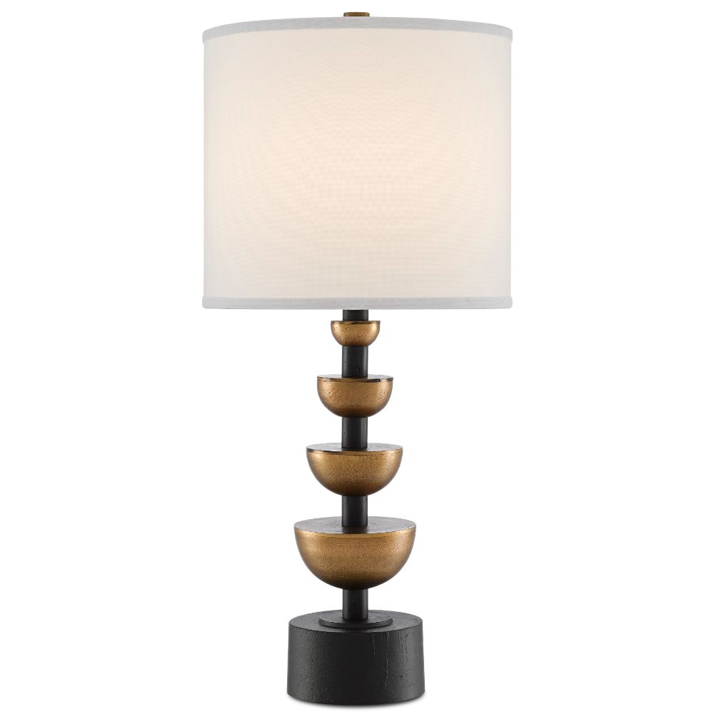 Currey & Company 6000-0509 Chastain Table Lamp in Antique Brass/Black