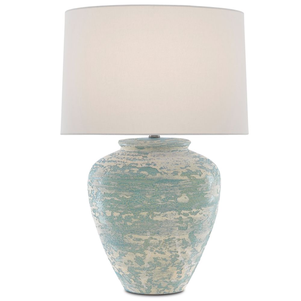 Currey & Company 6000-0617 Mimi Table Lamp in Aqua/Cream