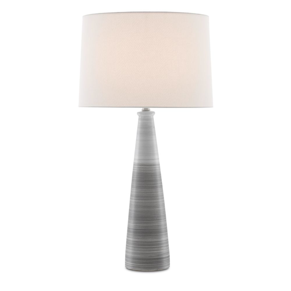 Currey & Company 6000-0618 Forefront Table Lamp in Gray/White