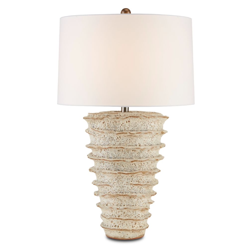 Currey & Company 6000-0686 Salima Table Lamp in White Moss