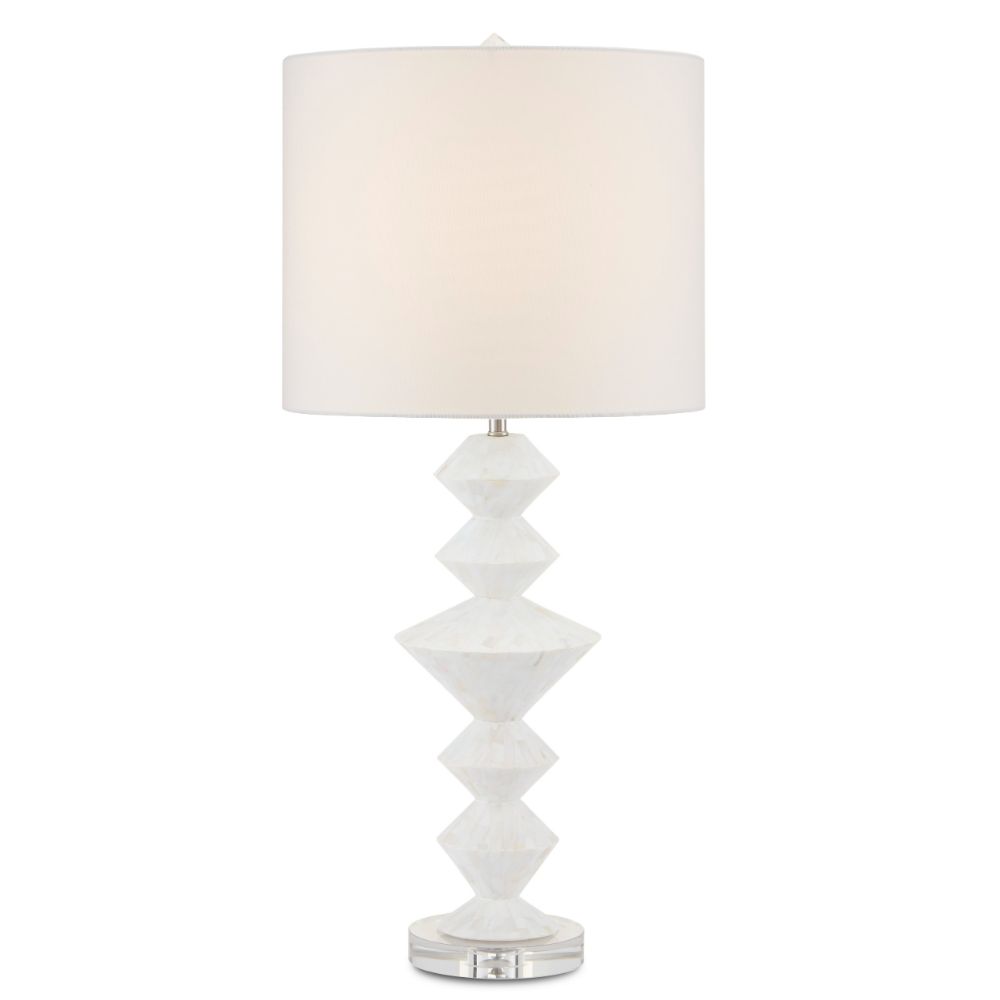 Currey & Company 6000-0688 Sheba Table Lamp in Pearl/White