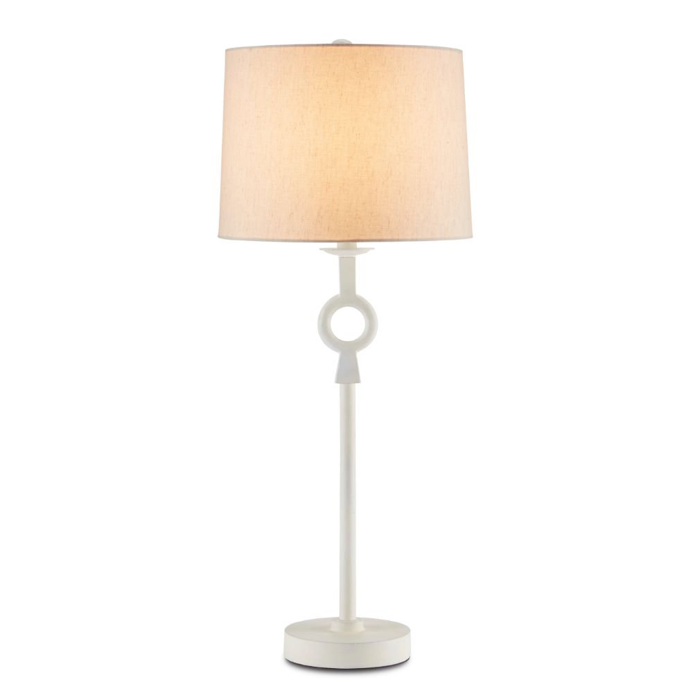 Currey & Company 6000-0696 Germaine White Table Lamp in White