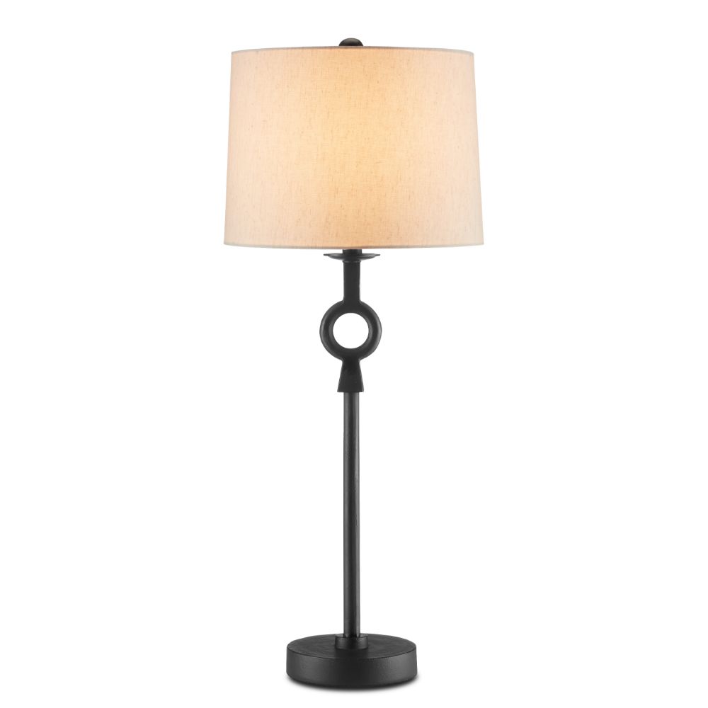 Currey & Company 6000-0697 Germaine Black Table Lamp in Black