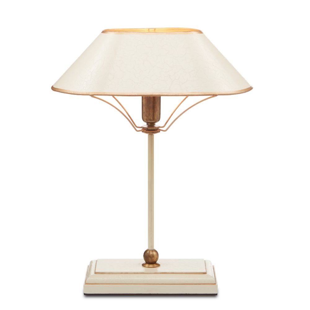 Currey & Company 6000-0702 Daphne Table Lamp in Ivory/Antique Brass/Gold