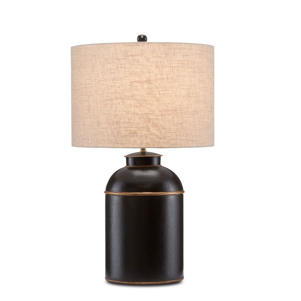 Currey & Company 6000-0703 London Black Table Lamp in Black/Gold