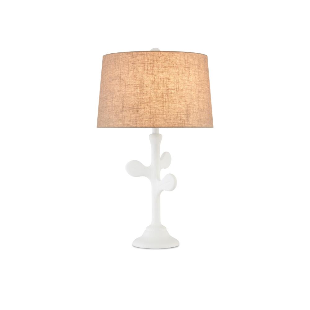 Currey & Company 6000-0714 Charny Table Lamp in White Gesso