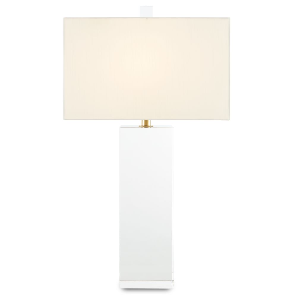 Currey & Company 6000-0770 Clara Table Lamp in Clear / Brass