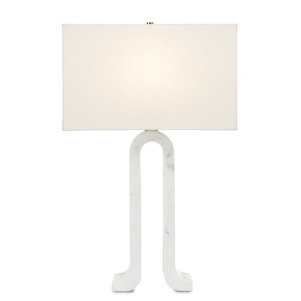Currey & Company 6000-0776 Leo Table Lamp in White Marble