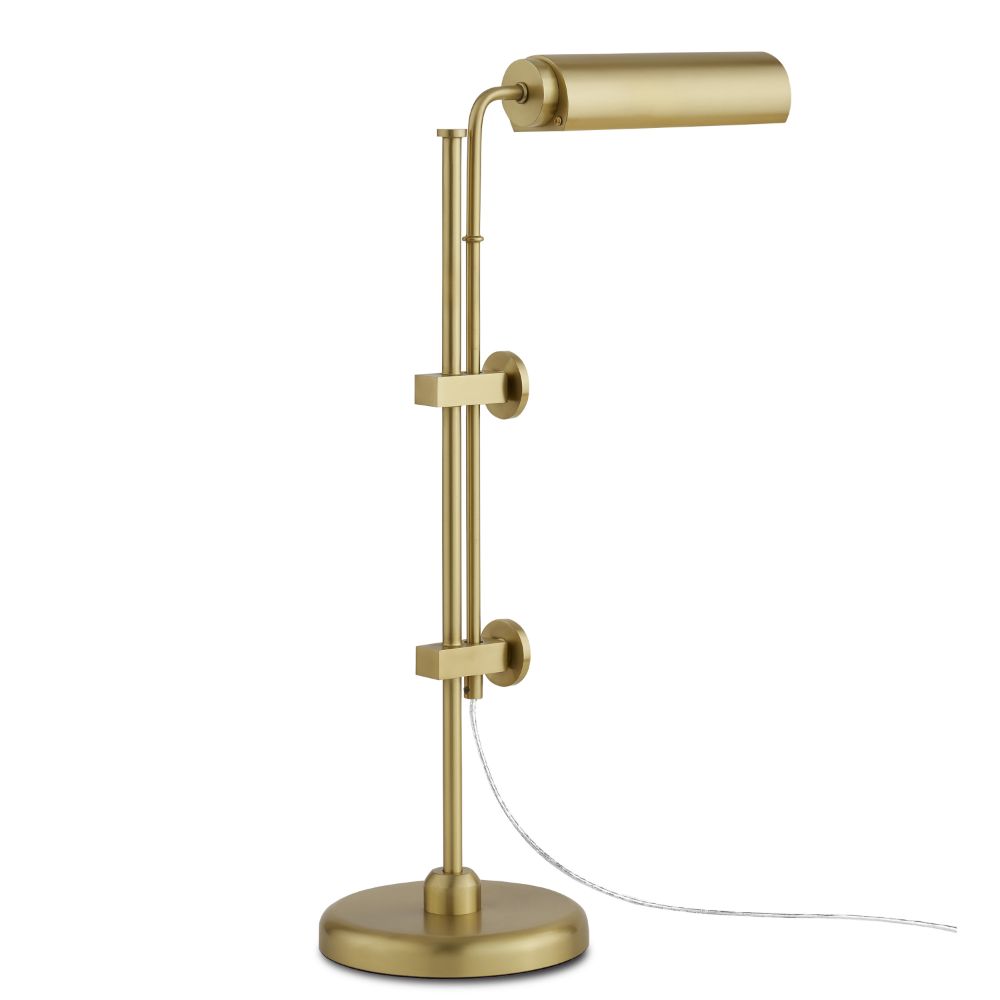 Currey & Company 6000-0785 Satire Brass Table Lamp in Brushed Brass