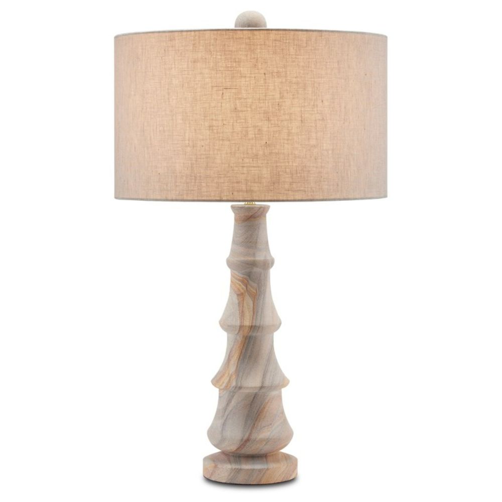 Currey & Company 6000-0795 Petra Table Lamp in Natural/Multi-Color