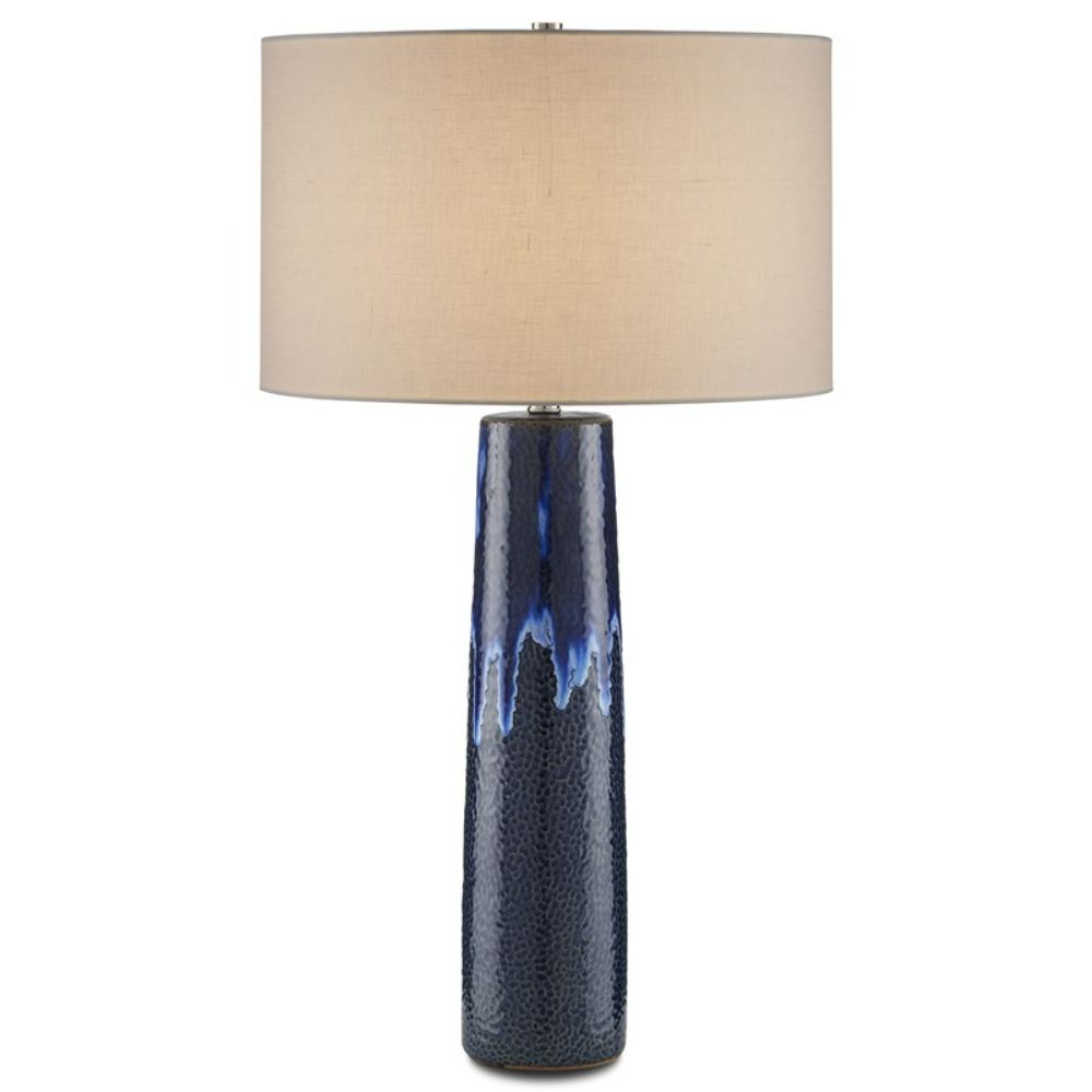 Currey & Company 6000-0801 Kelmscott Blue Table Lamp in Reactive Blue