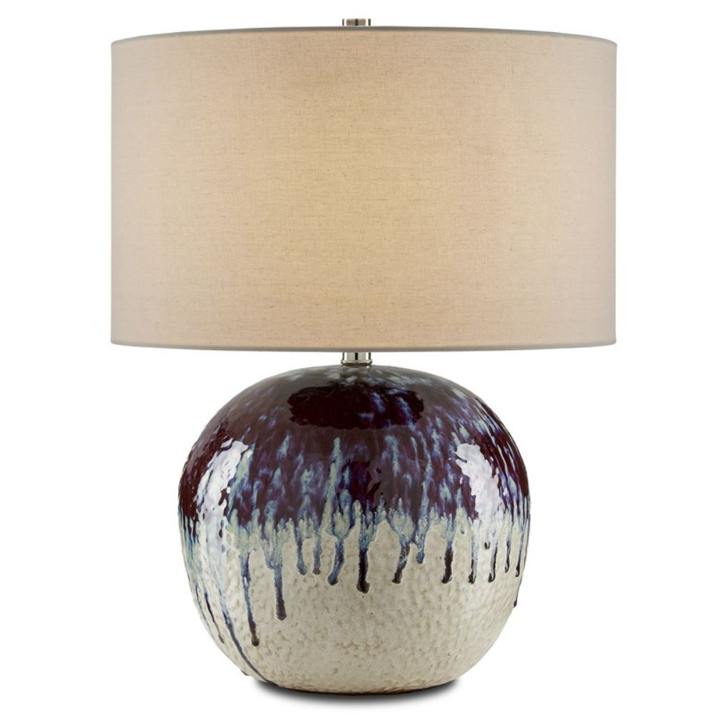 Currey & Company 6000-0802 Bessbrook Table Lamp in Reactive Blue/White/Red/Cream
