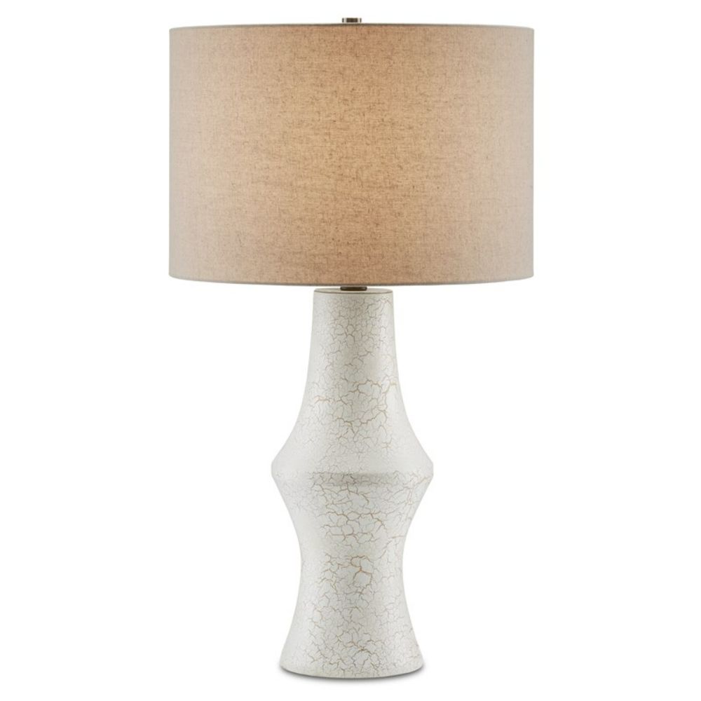 Currey & Company 6000-0803 Concerto Table Lamp in Off-White Crackle