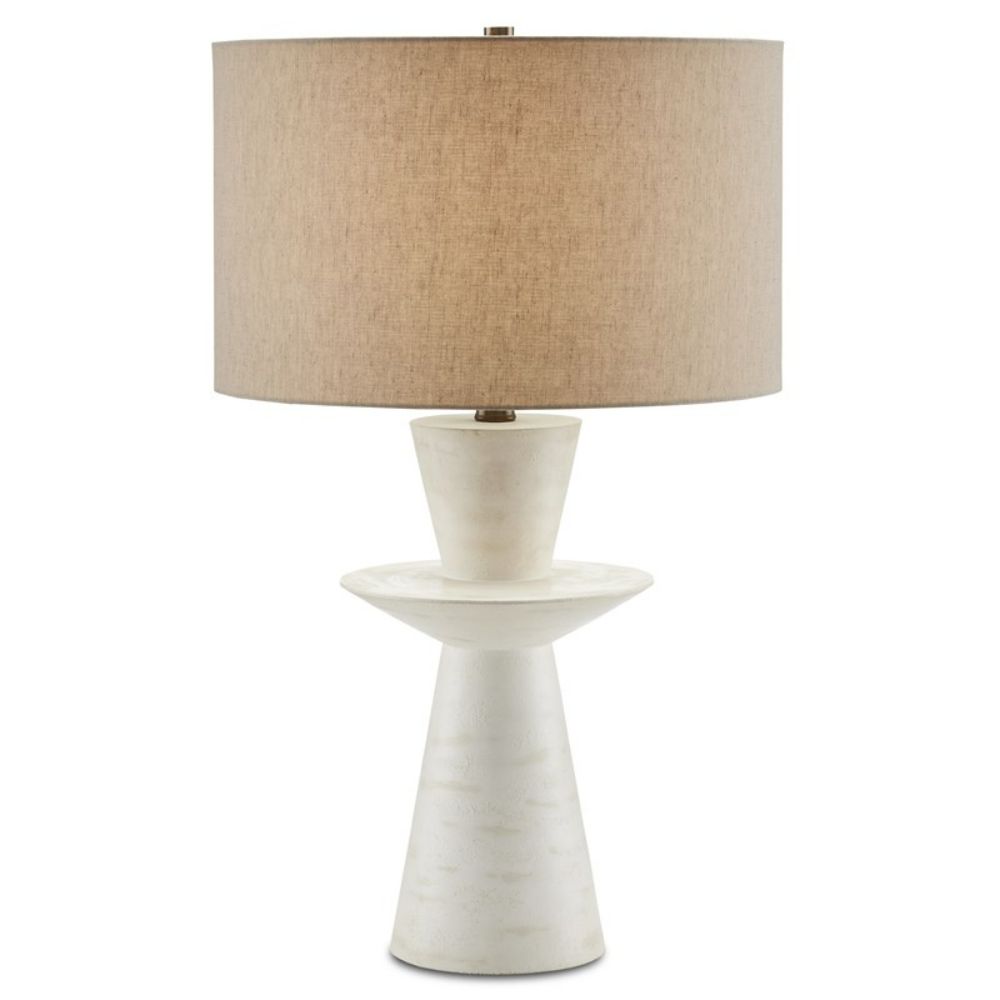 Currey & Company 6000-0804 Cantata Table Lamp in Off-White Distressed