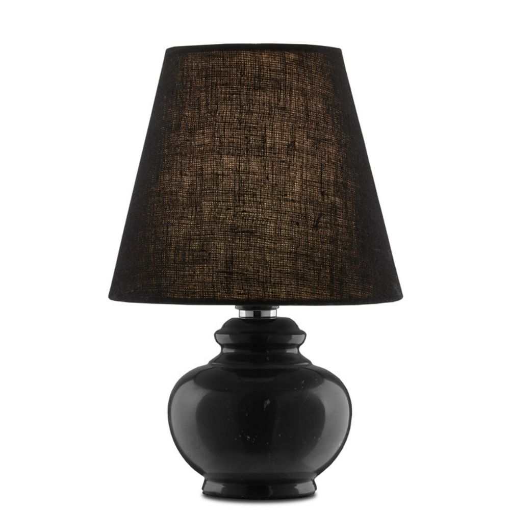 Currey & Company 6000-0807 Piccolo Black Mini Table Lamp in Black