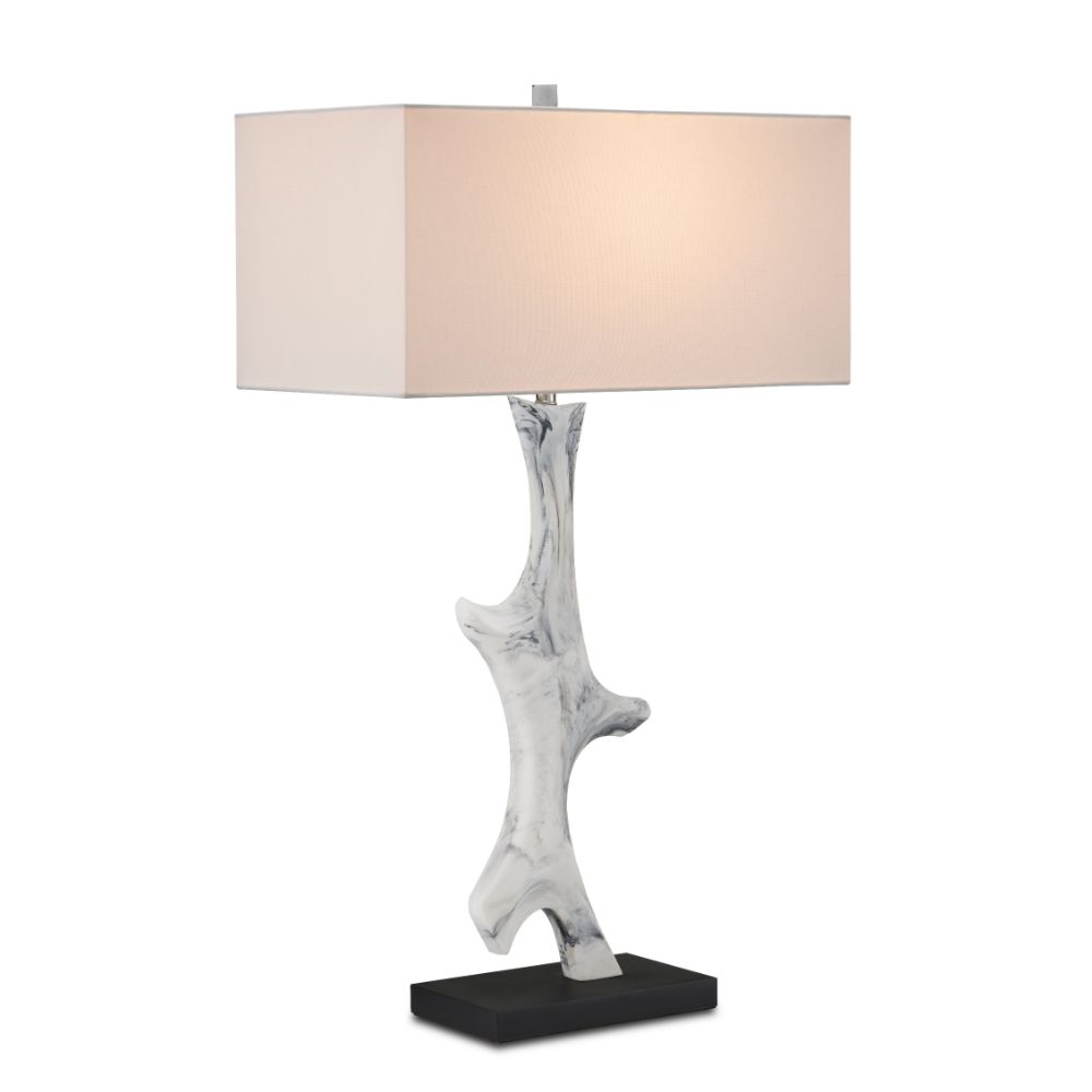 Currey & Company 6000-0817 Devant Table Lamp in White / Gray / Black