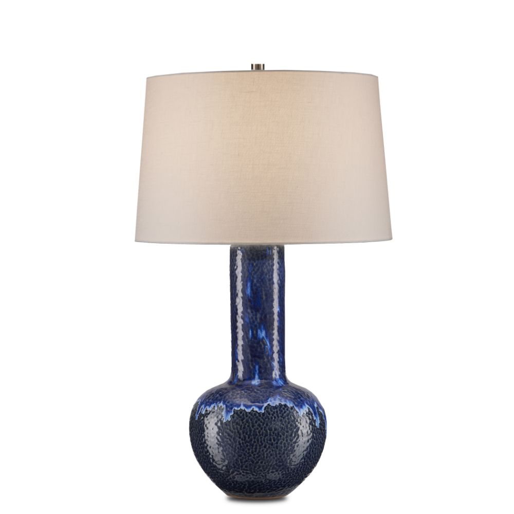 Currey & Company 6000-0822 Kelmscott Gourd Blue Table Lamp