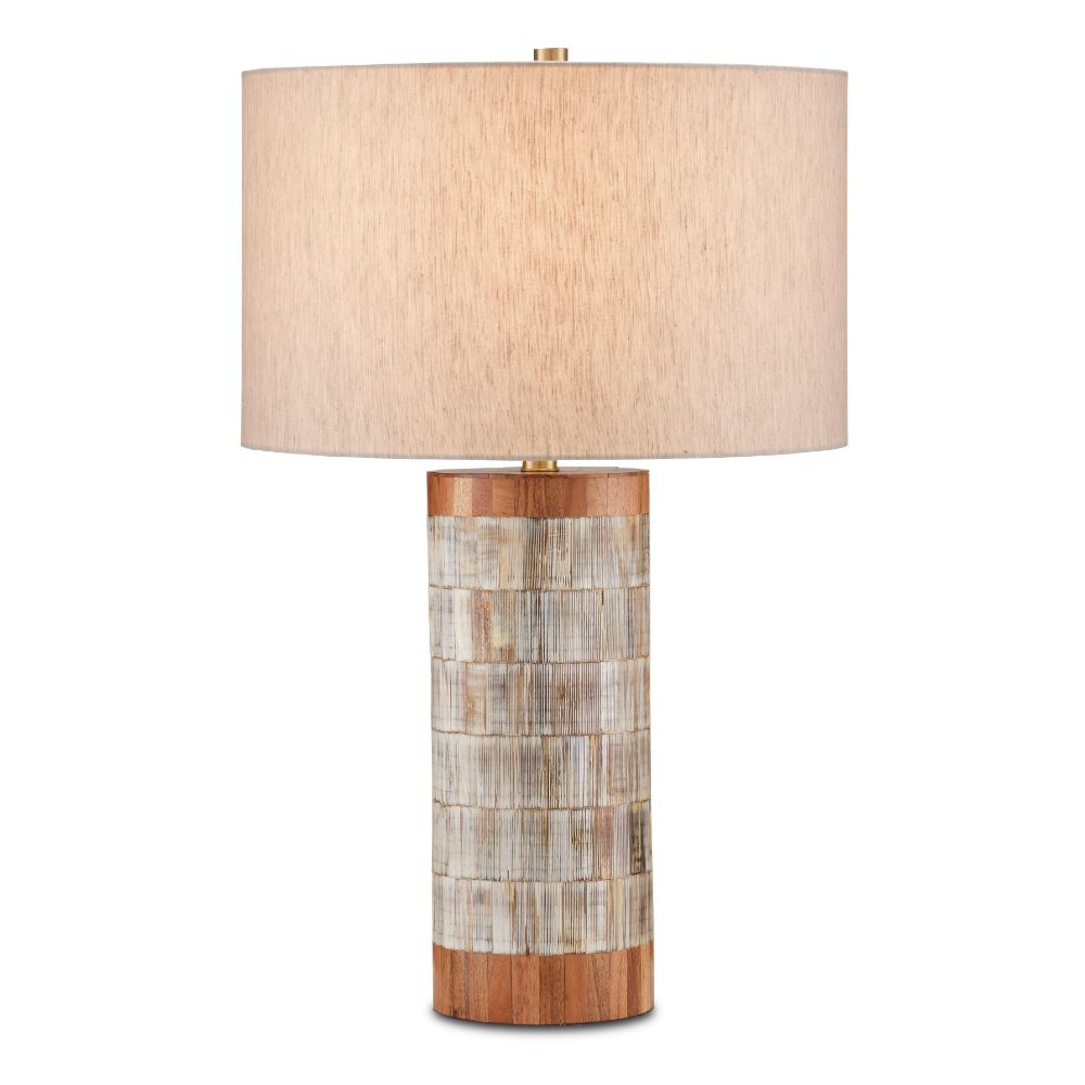 Currey & Company 6000-0823 Hyson Table Lamp in Natural / Brass