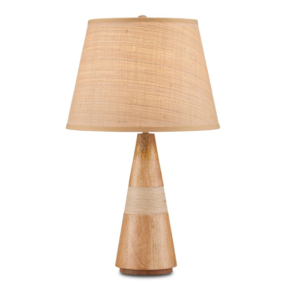 Currey & Company 6000-0828 Amalia Table Lamp in Natural / Brass