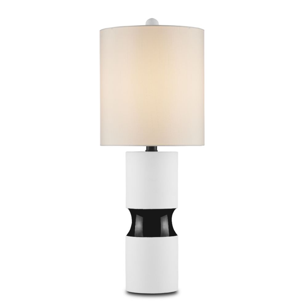 Currey & Company 6000-0856 Althea Table Lamp in Off White/Black