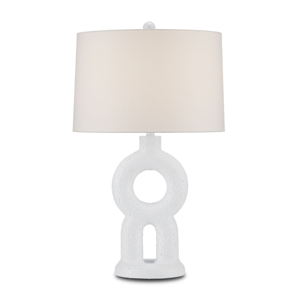 Currey & Company 6000-0857 Ciambella Table Lamp in White