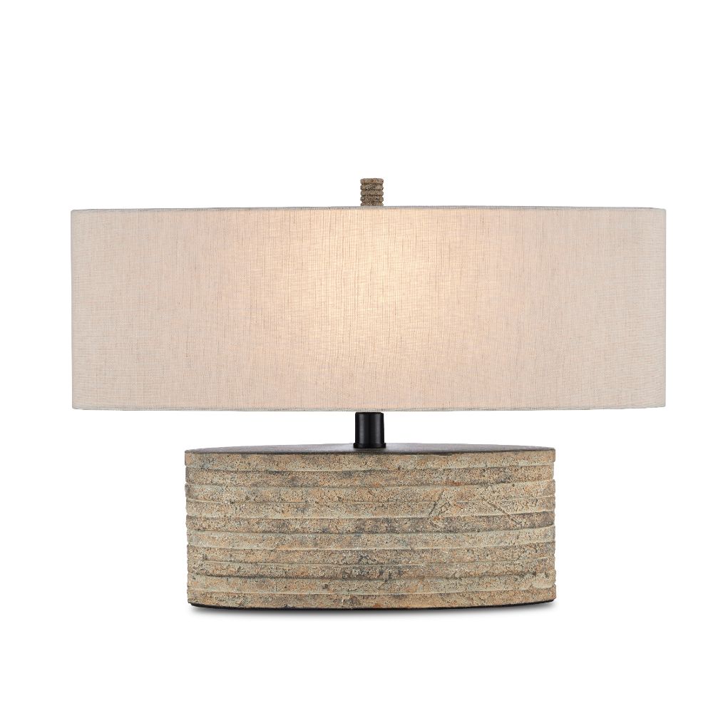 Currey & Company 6000-0858 Innkeeper Oval Table Lamp in Rustic