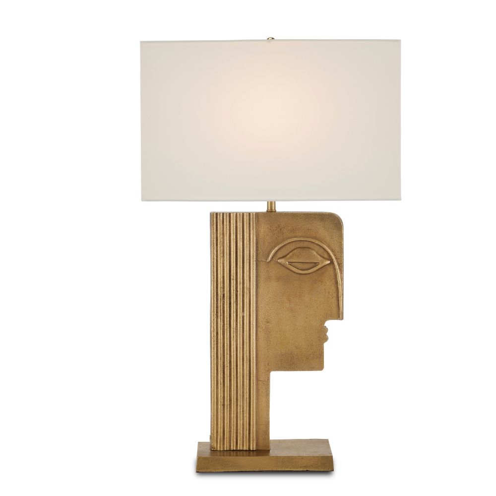 Currey & Company 6000-0859 Thebes Table Lamp in Antique Brass