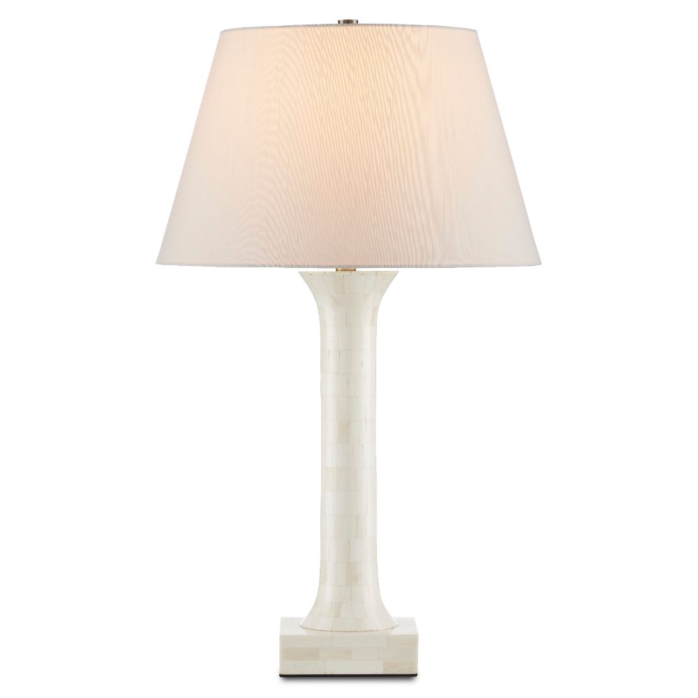 Currey & Company 6000-0863 Haddee Table Lamp in Natural Bone / Antique Brass