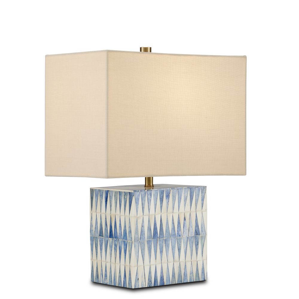 Currey and Company 6000-0887 Nadene Blue & White Table Lamp