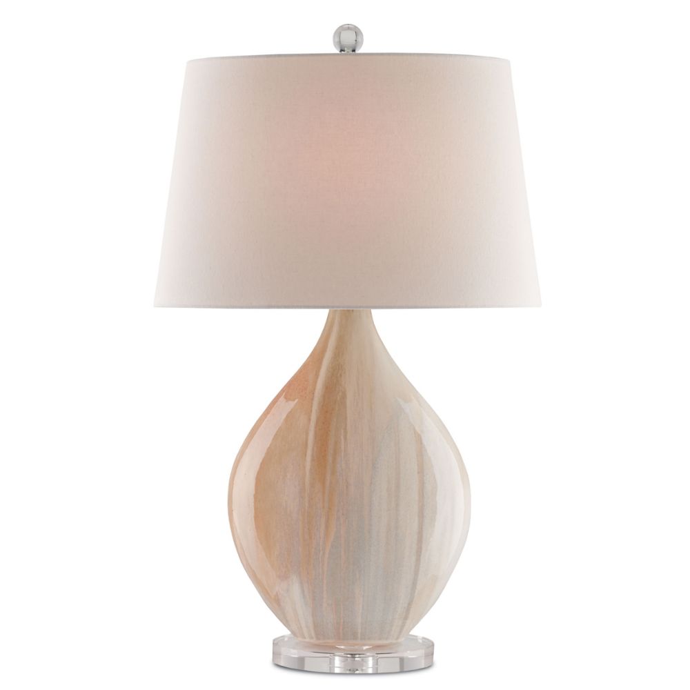 Currey & Company 6111 Opal Table Lamp in Amber