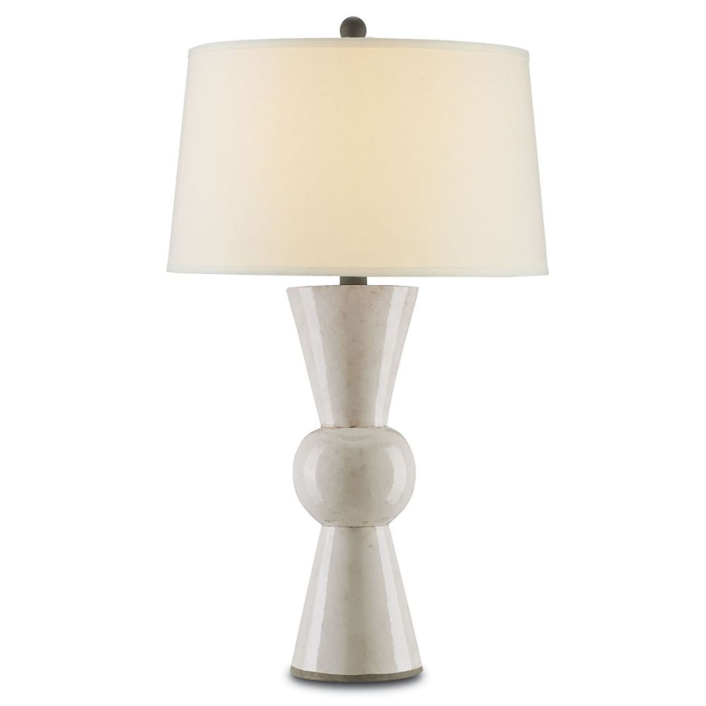 Currey & Company 6198 Upbeat White Table Lamp in Antique White