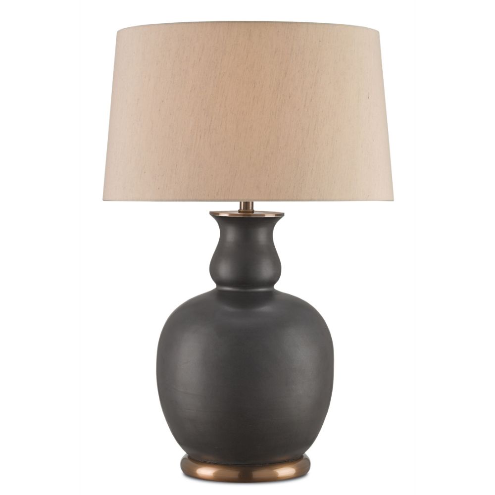 Currey & Company 6244 Ultimo Table Lamp in Matte Black/Antique Brass