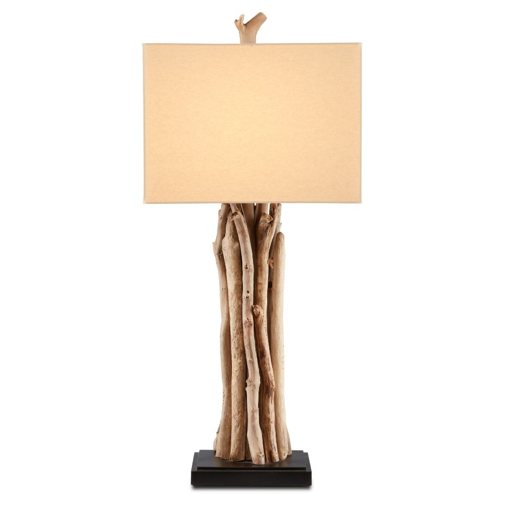 Currey & Company 6344 Driftwood Table Lamp in Natural/Old Iron