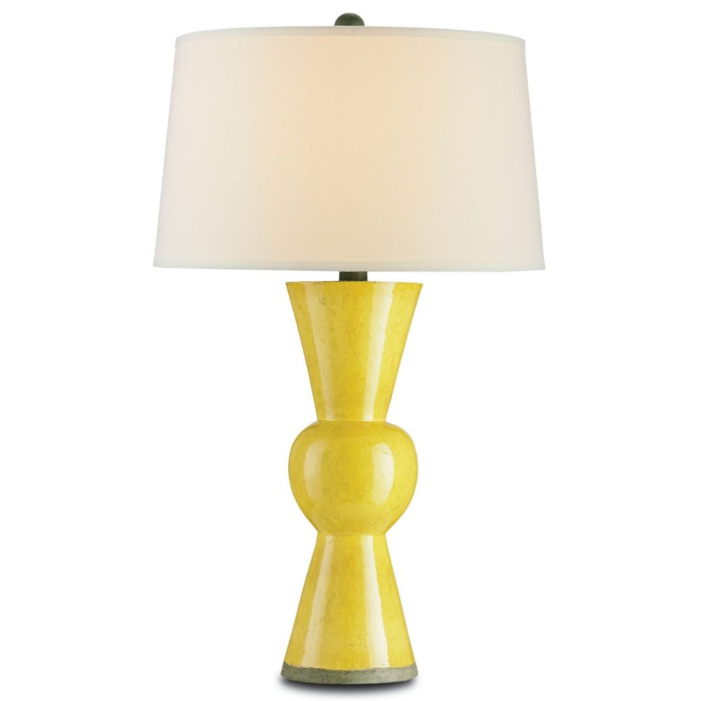 Currey & Company 6382 Upbeat Yellow Table Lamp in Yellow