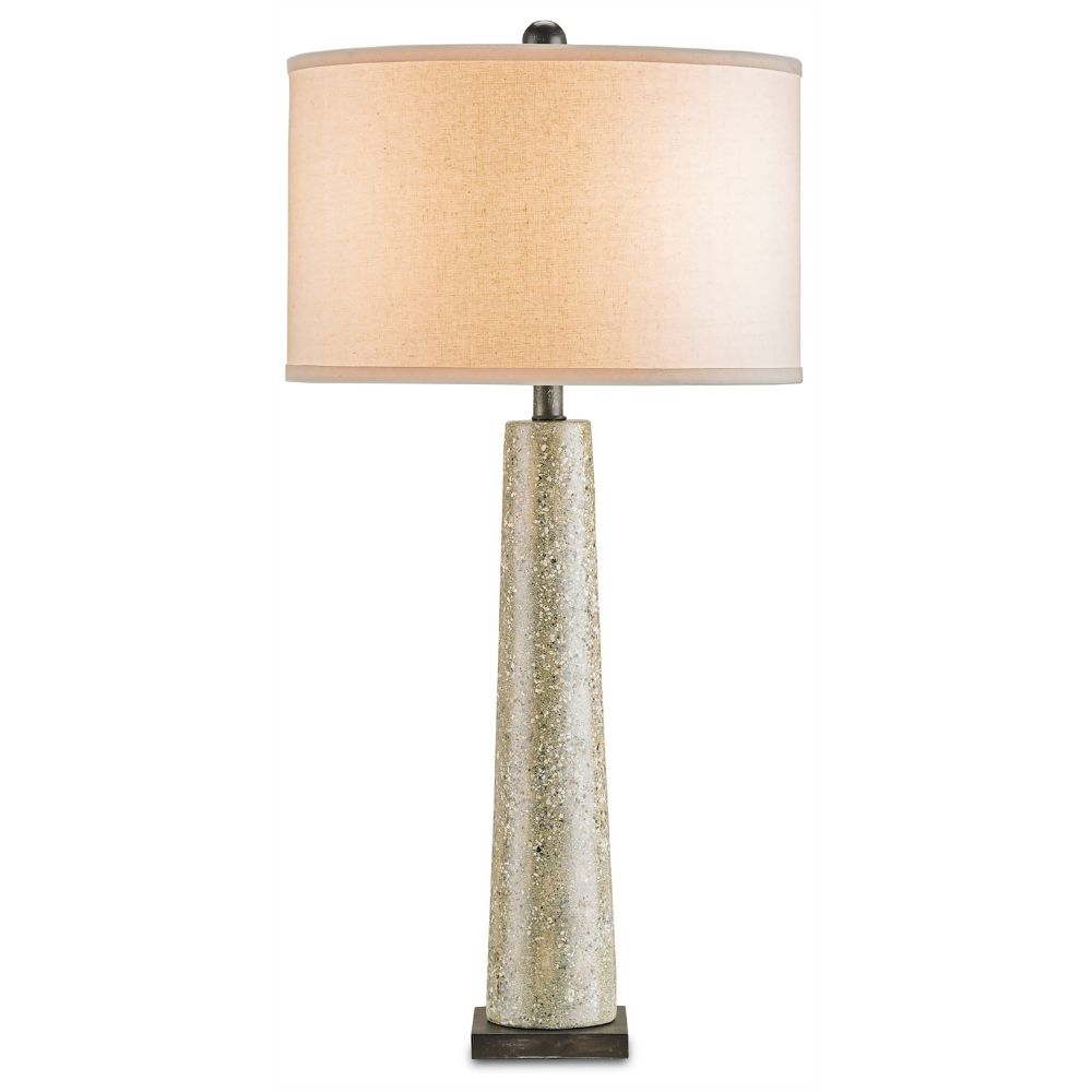 Currey & Company 6388 Epigram Table Lamp in Polished Concrete/Aged Steel