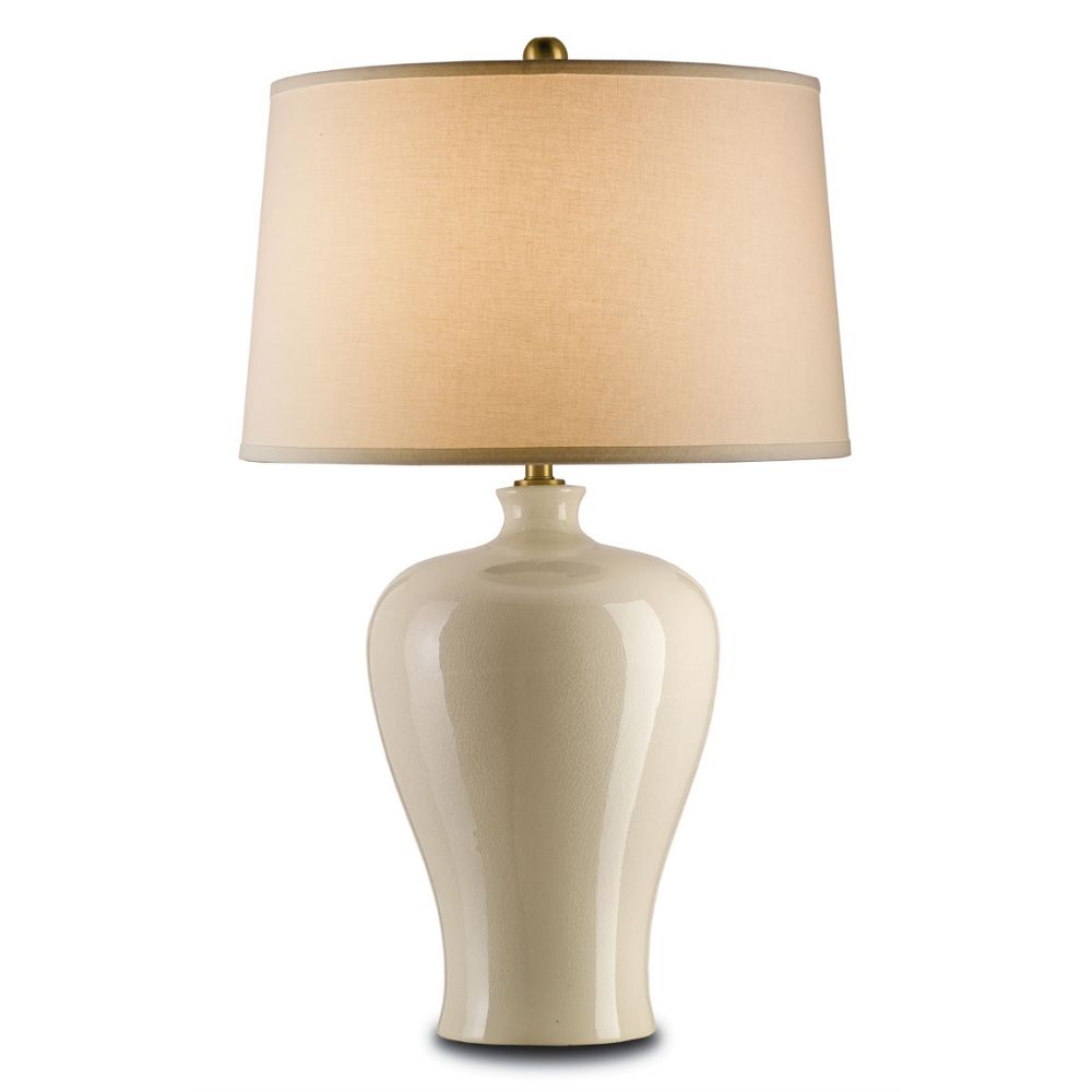 Currey & Company 6822 Blaise Table Lamp in Cream Crackle