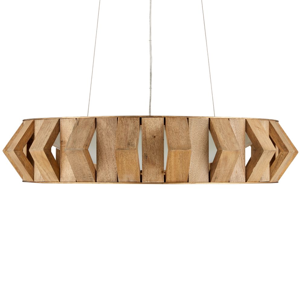Currey & Company 9000-1147 Plunge Chandelier in Toffee/Brass/White