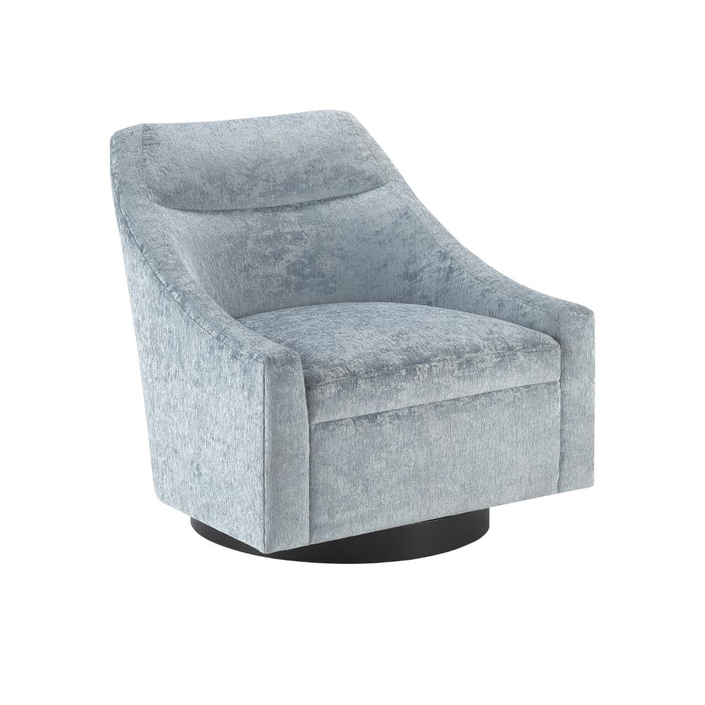 Currey & Company 7000-0372 Pryce Cerulean Swivel Chair