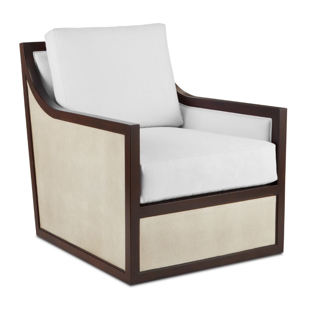 Currey & Company 7000-0431 Evie Muslin Swivel Chair