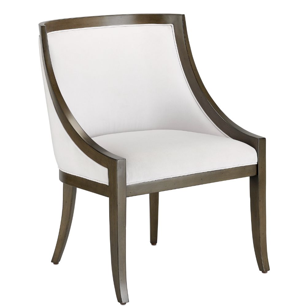 Currey & Company 7000-1091 Kirk Muslin Chair in Battered Gate