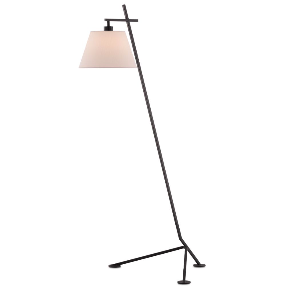 Currey & Company 8000-0066 Kiowa Floor Lamp in Satin Black
