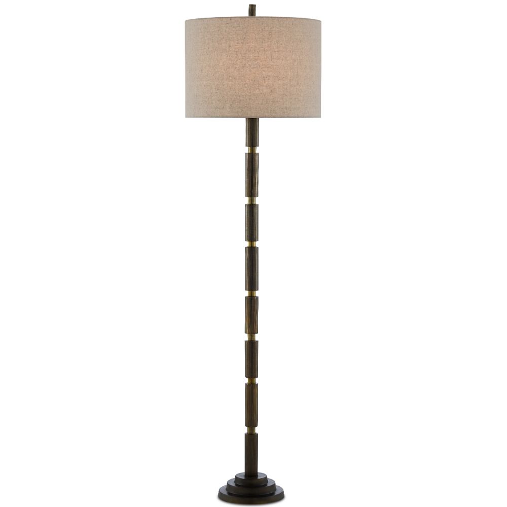 Currey & Company 8000-0072 Lovat Floor Lamp in Dark Antique Brass/Matte Brass