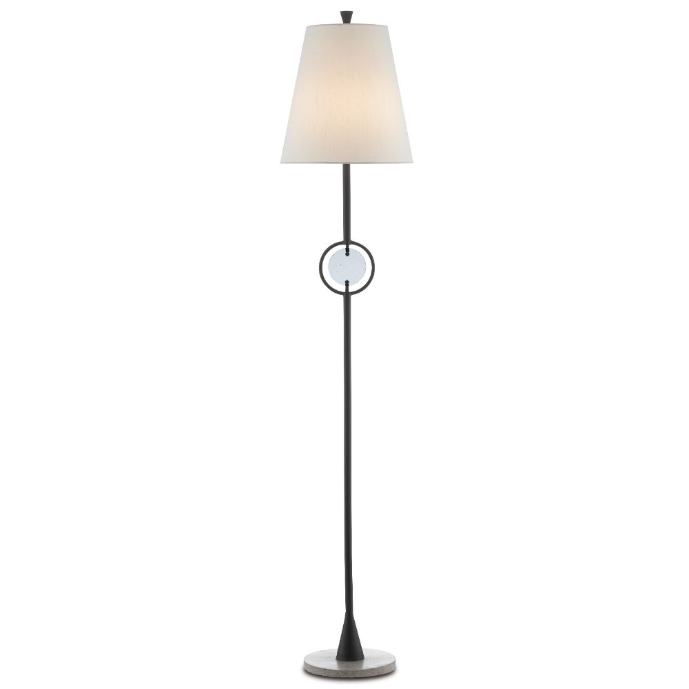 Currey & Company 8000-0089 Privateer Floor Lamp in Blacksmith/Polished Concrete