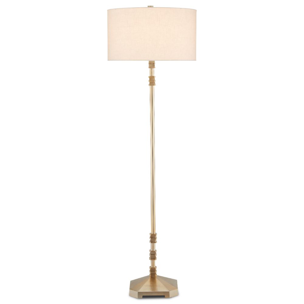 Currey & Company 8000-0098 Pilare Floor Lamp in Shiny Gold
