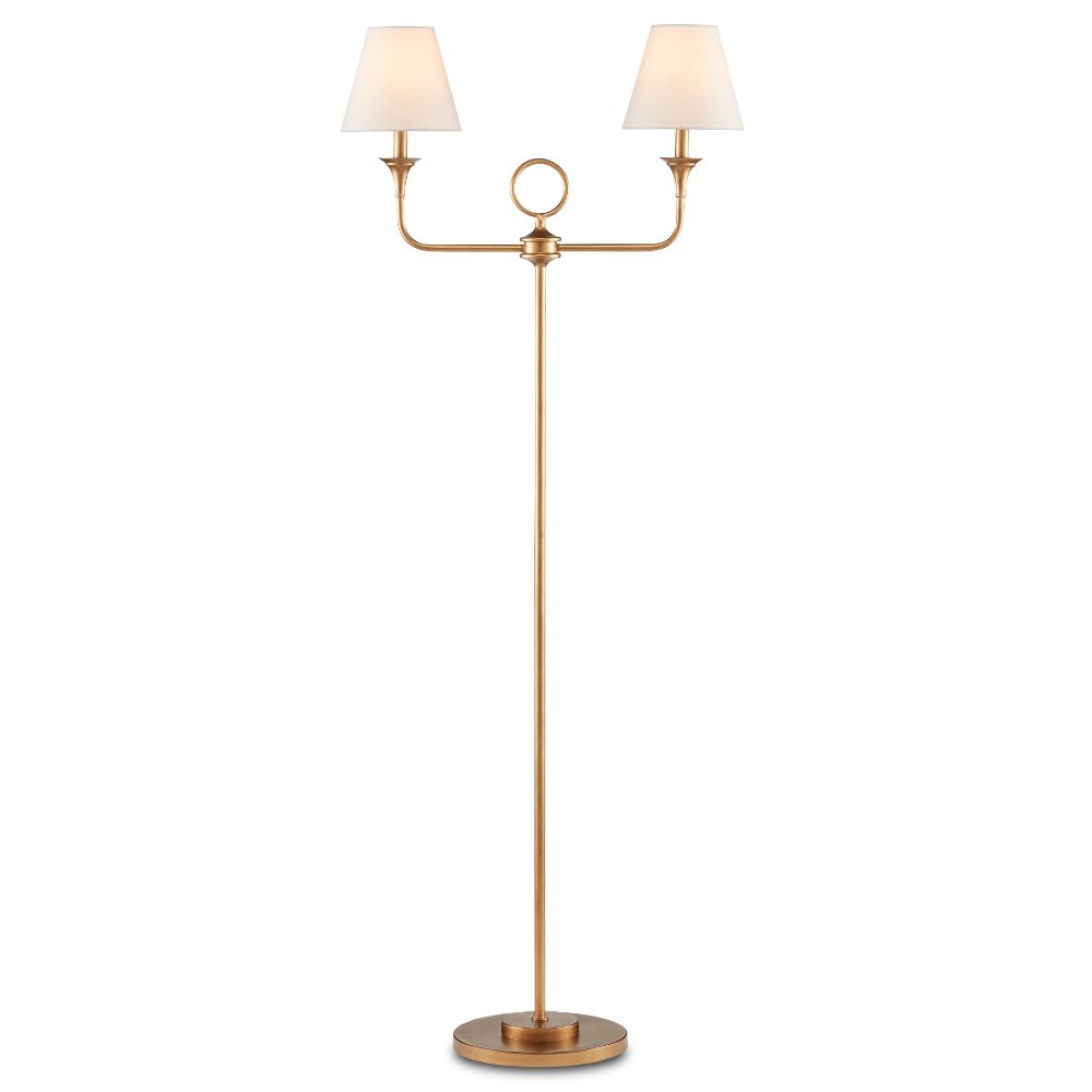 Currey & Company 8000-0109 Nottaway Floor Lamp in Brass