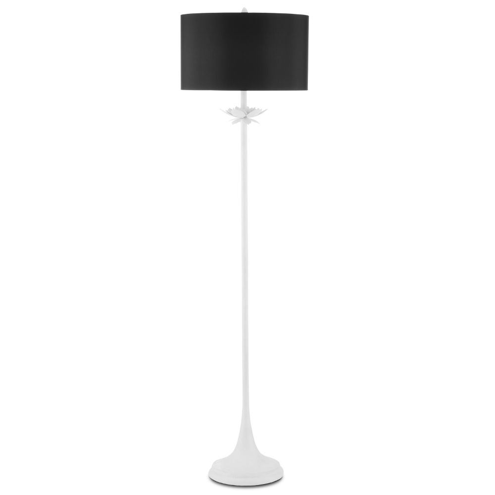 Currey & Company 8000-0115 Bexhill Floor Lamp in Gesso White