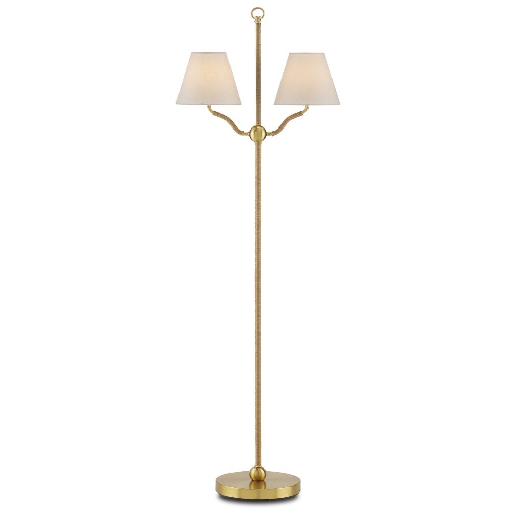 Currey & Company 8000-0116 Sirocco Floor Lamp in Antique Brass