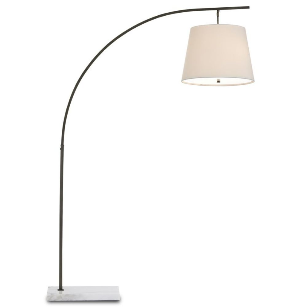 Currey & Company 8000-0119 Cloister Bronze Floor Lamp in Oil Rubbed Bronze/White